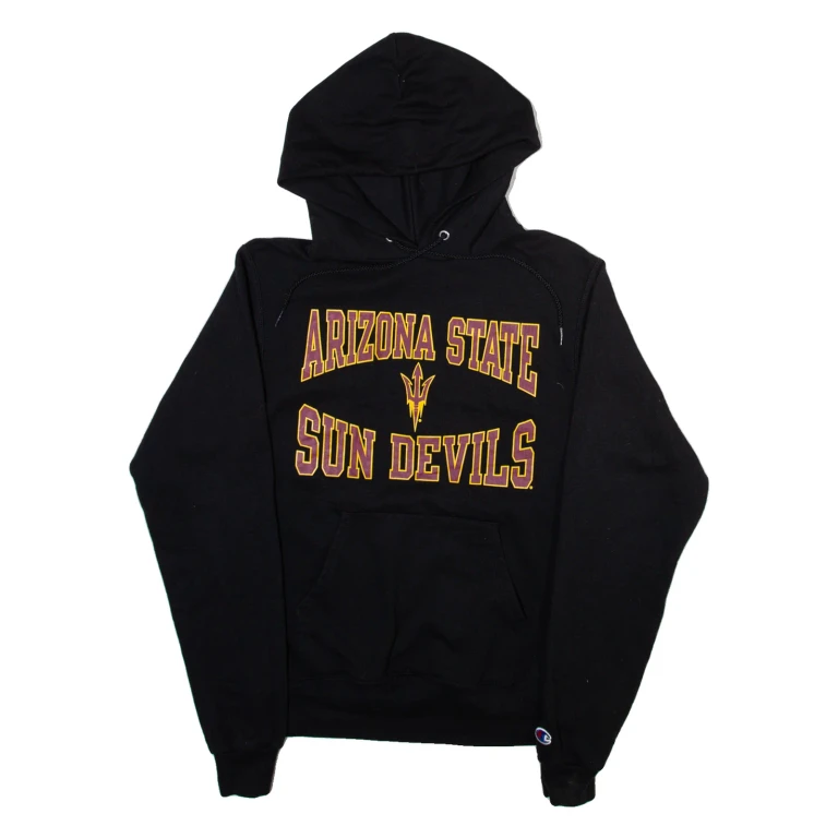 CHAMPION Arizona State Sun Devils Mens Black Hoodie USA XS