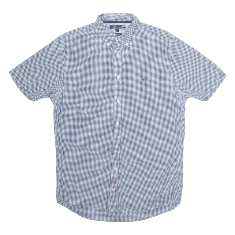 TOMMY HILFIGER Regular Fit Mens Shirt Blue Gingham S