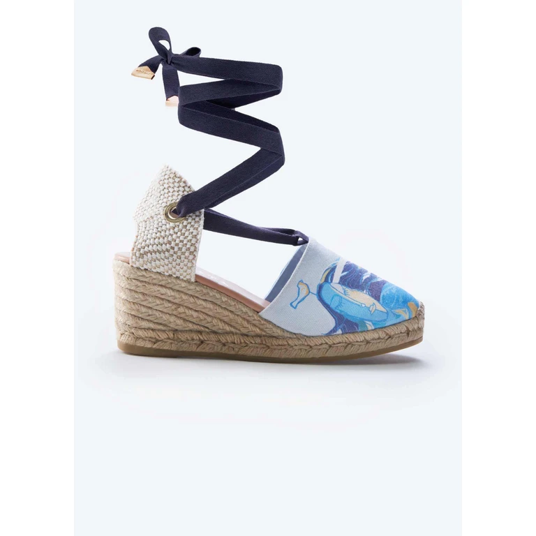 Escala Mediterranean Dreams Canvas Espadrilles Wedges