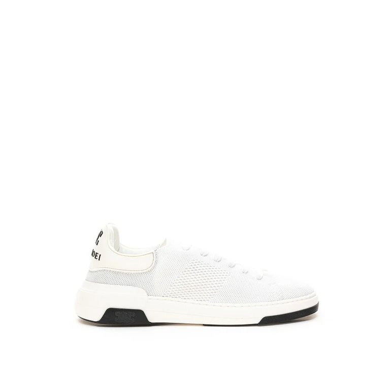 White Leather Athletic Sneakers - Women