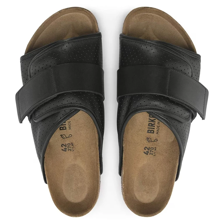 Unisex Kyoto Padded Natural Leather Puff Pack Black