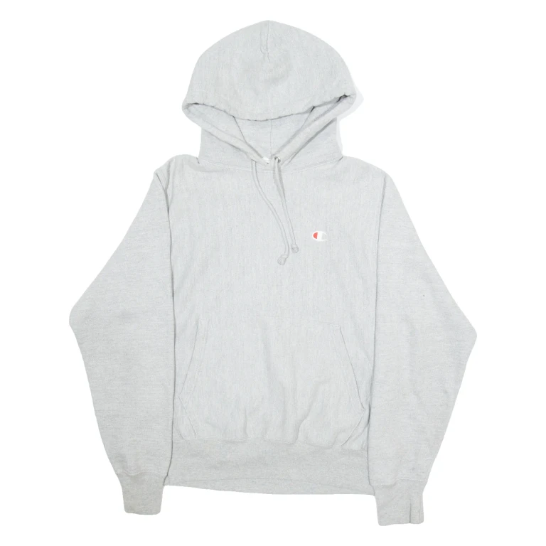 CHAMPION Mens Grey Hoodie S