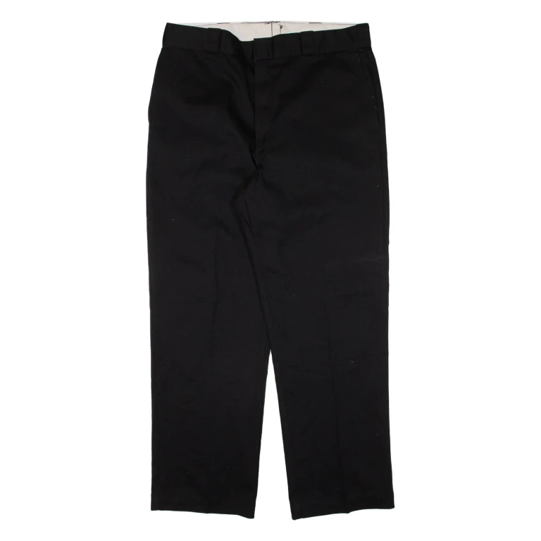DICKIES Workwear Mens Trousers Black Regular Straight W38 L30