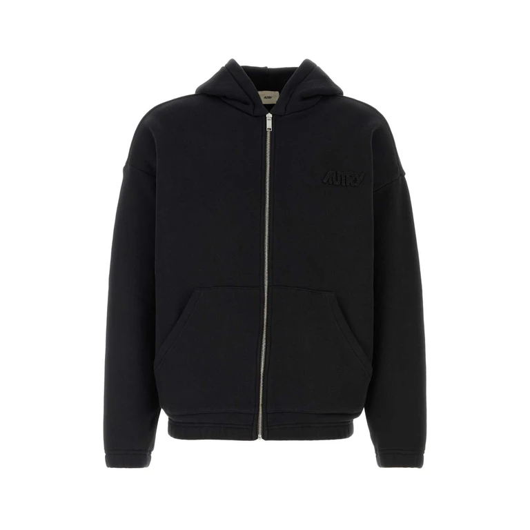 Autry Black Cotton Sweatshirt Jerseyblack Exterior: Felpe - Men