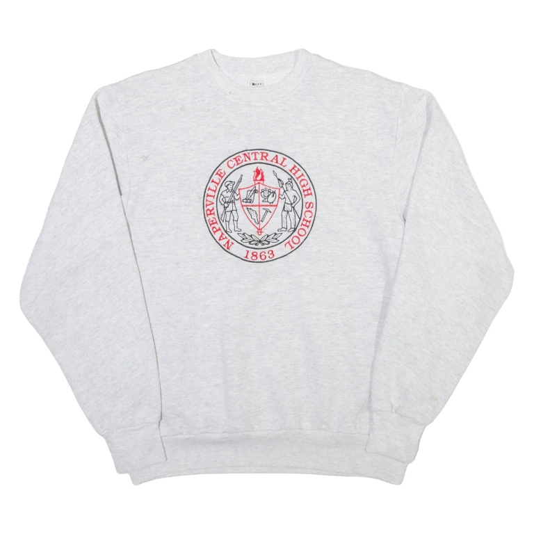 MEFF Naperville High School Mens Sweatshirt Grey USA L