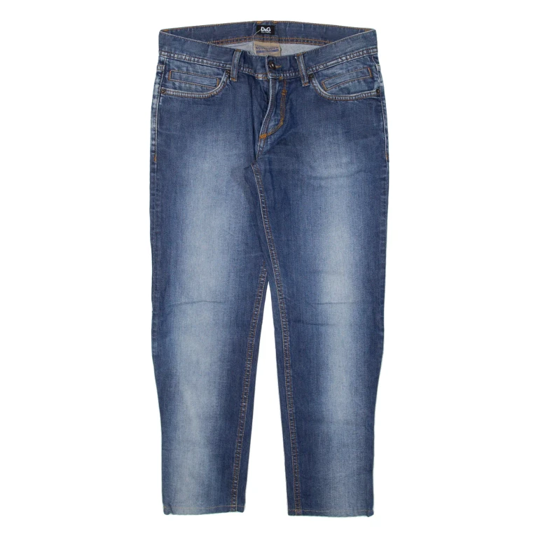 DOLCE & GABBANA Womens Jeans Blue Slim Skinny W30 L25