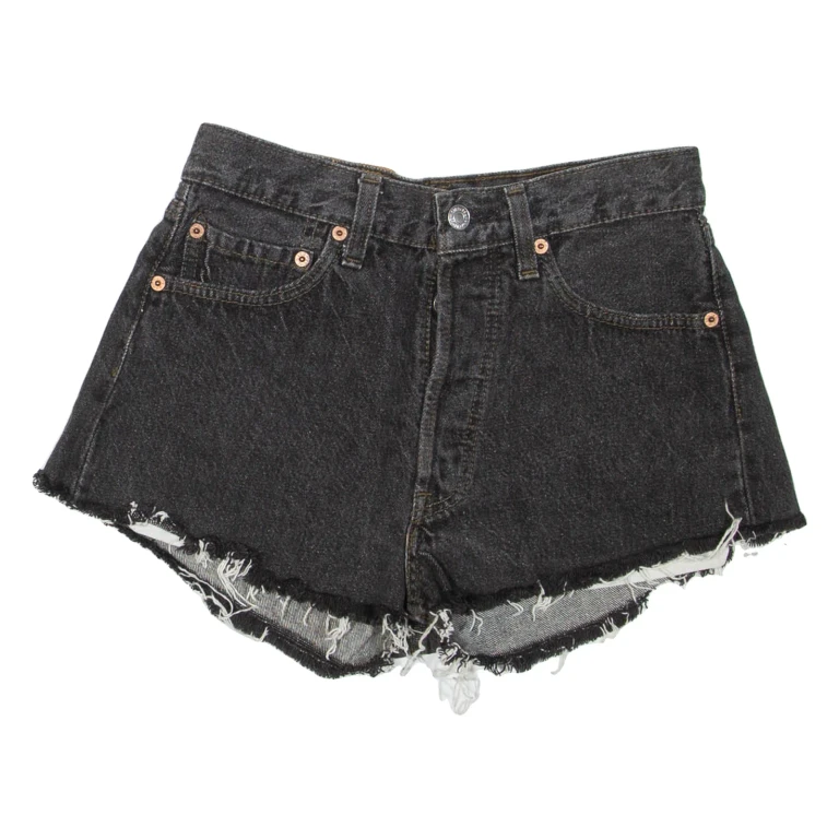 LEVI'S Womens Denim Shorts Black S W28