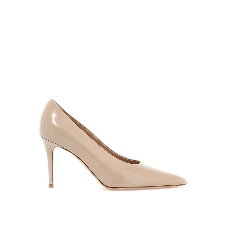 Beige Calfskin High Heel Pumps - Women