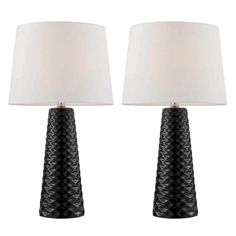 Muriel Black Table Lamp Set