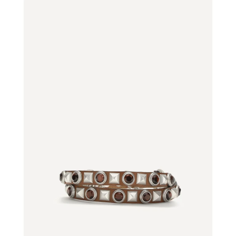Ceinture en cuir Etro pour femme avec clous bijoux (Taille M)