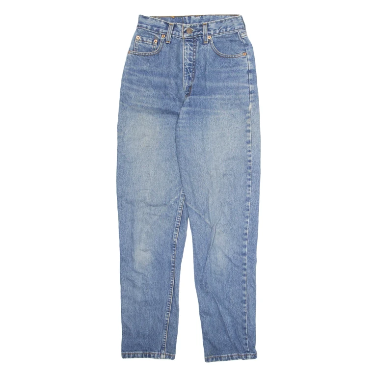 LEVI'S Womens Jeans Blue Regular Tapered Stone Wash W24 L30