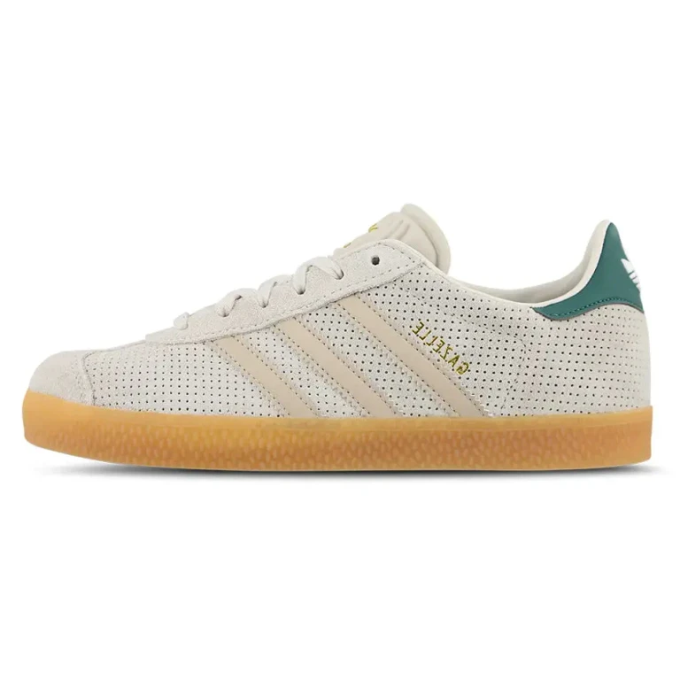 Grade School Gazelle 'Wonder Beige Green Gs' Sneakers