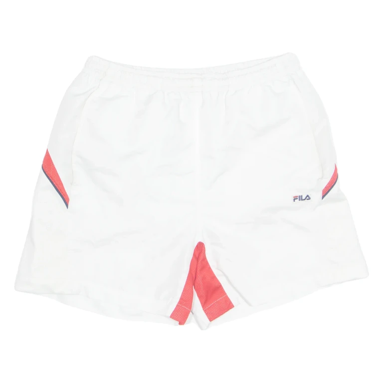 FILA Lined Mens Sports Shorts White Relaxed M W28