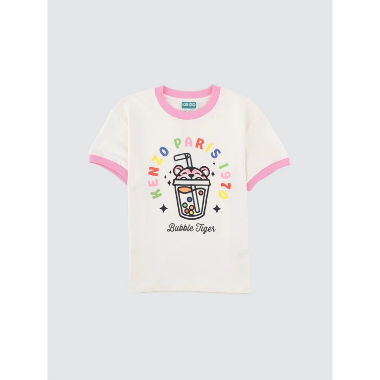Boys' Graphic Print Cotton T-shirt with Contrast Trims (K61770117)