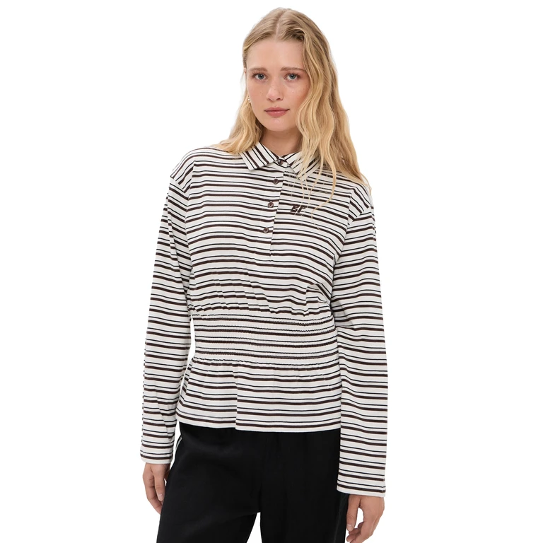 BAUM UND PFERDGARTEN Josefin Tee Coffee Bean Stripe S
