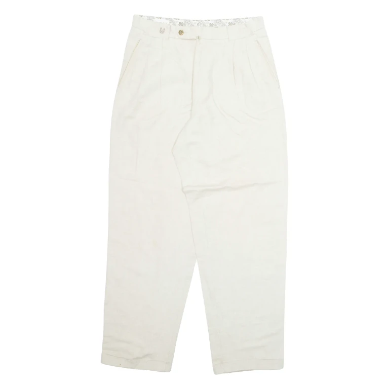 LINEA DUE Workwear Womens Trousers Beige Regular Straight W30 L31