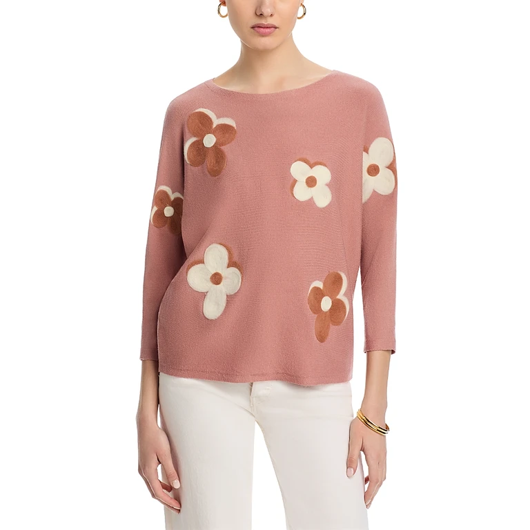 Sioni Floral Dolman Sleeve Sweater