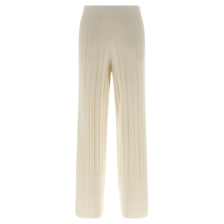 Max Mara White Cashmere Joggers (workout Pants) - Women
