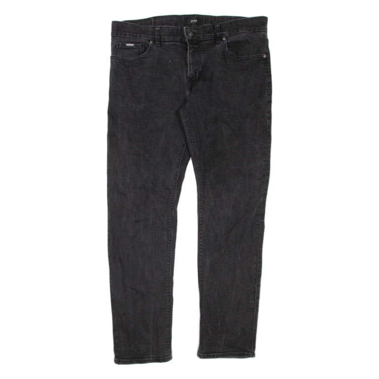 BOSS HUGO BOSS Womens Jeans Black Regular Tapered W38 L31