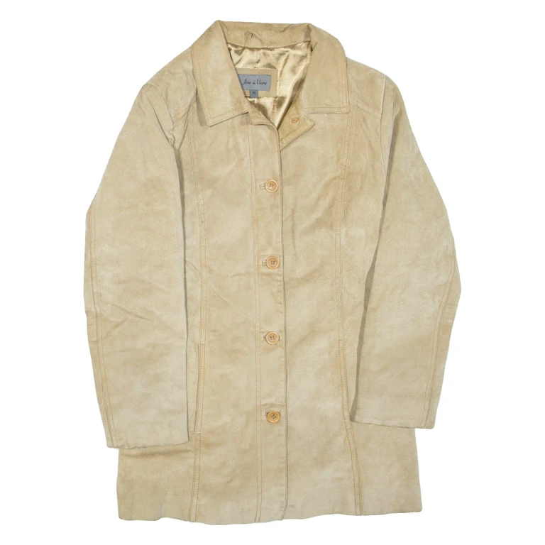 Womens Jacket Beige Leather M