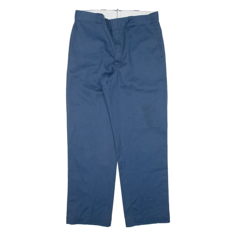 DICKIES Workwear Mens Trousers Blue Regular Straight W36 L31
