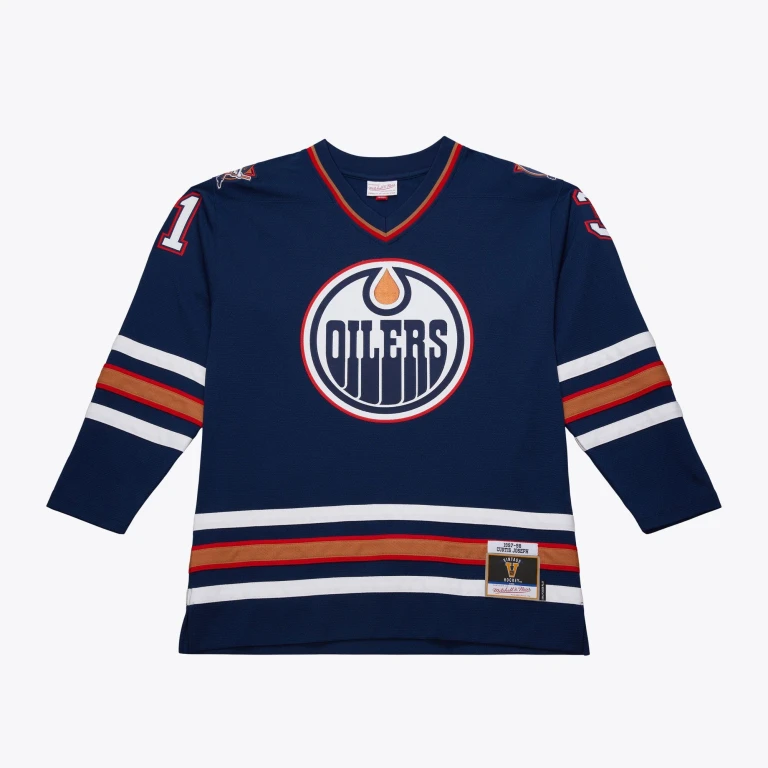 Men's NHL Dark Jersey Oilers 1997 Curtis Joseph Jerseys