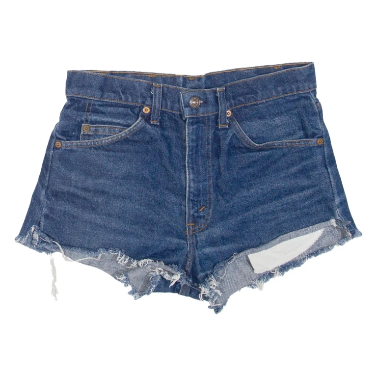 LEVI'S 205 05 0217 Orange Tag Womens Denim Shorts Blue M W30