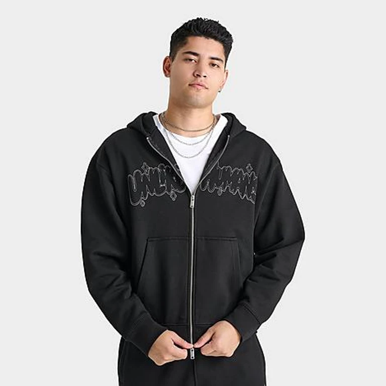 Unlike Humans Men's Regent Full-Zip Hoodie in Black Size: Small