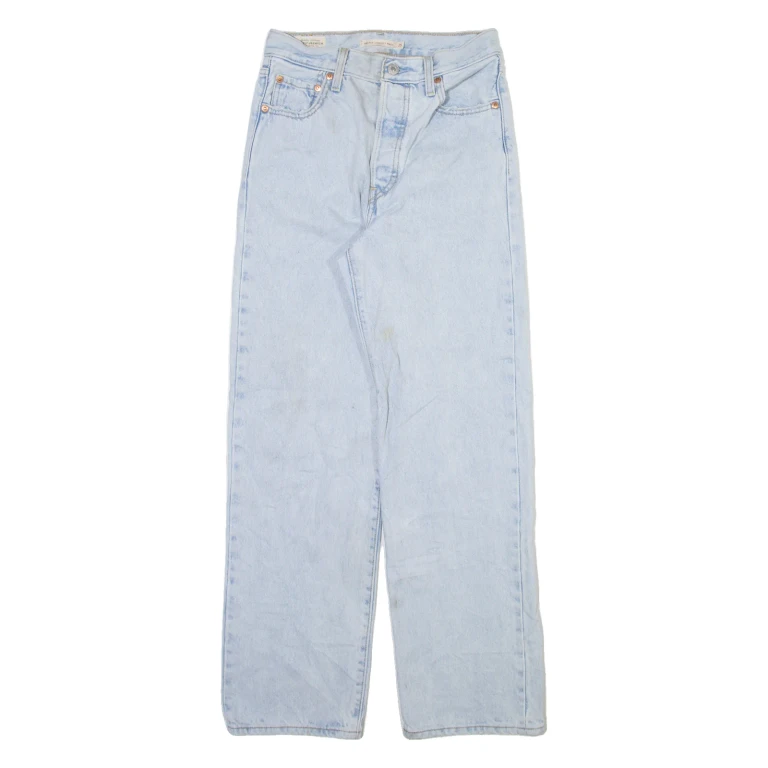 LEVI'S Ribcage Premium Womens Jeans Blue Slim Straight W25 L28