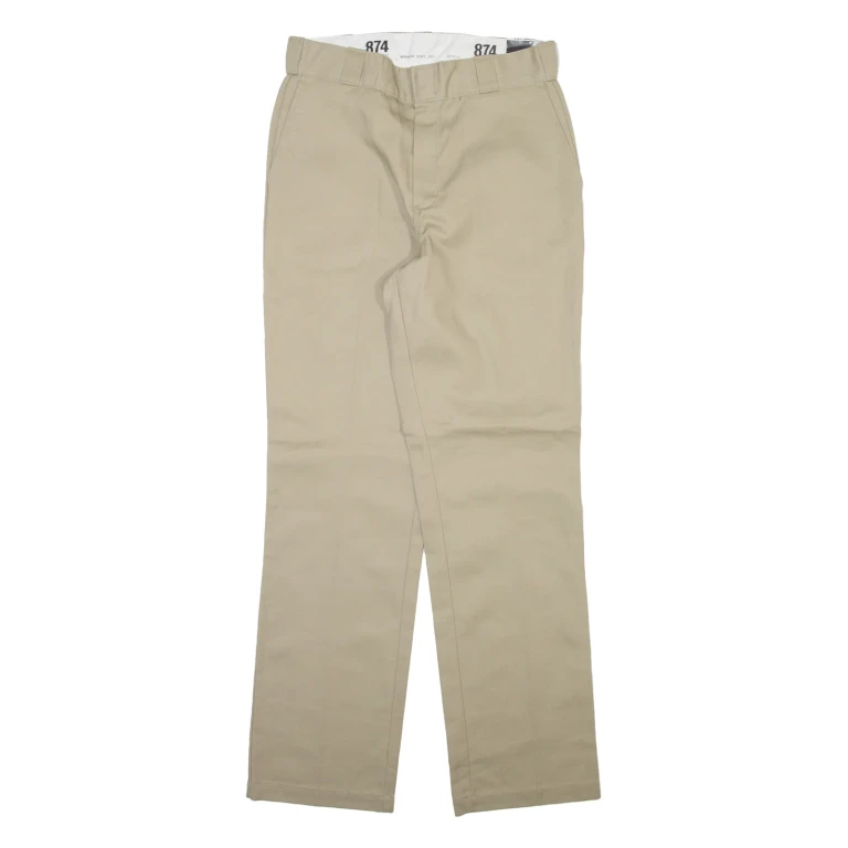 DICKIES 874 Workwear Womens Trousers Beige Regular Straight W29 L30