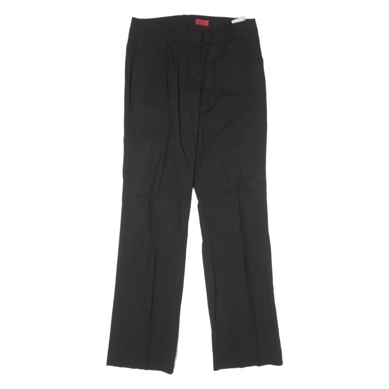 HUGO Hemi Womens Trousers Black Slim Straight Wool W32 L33