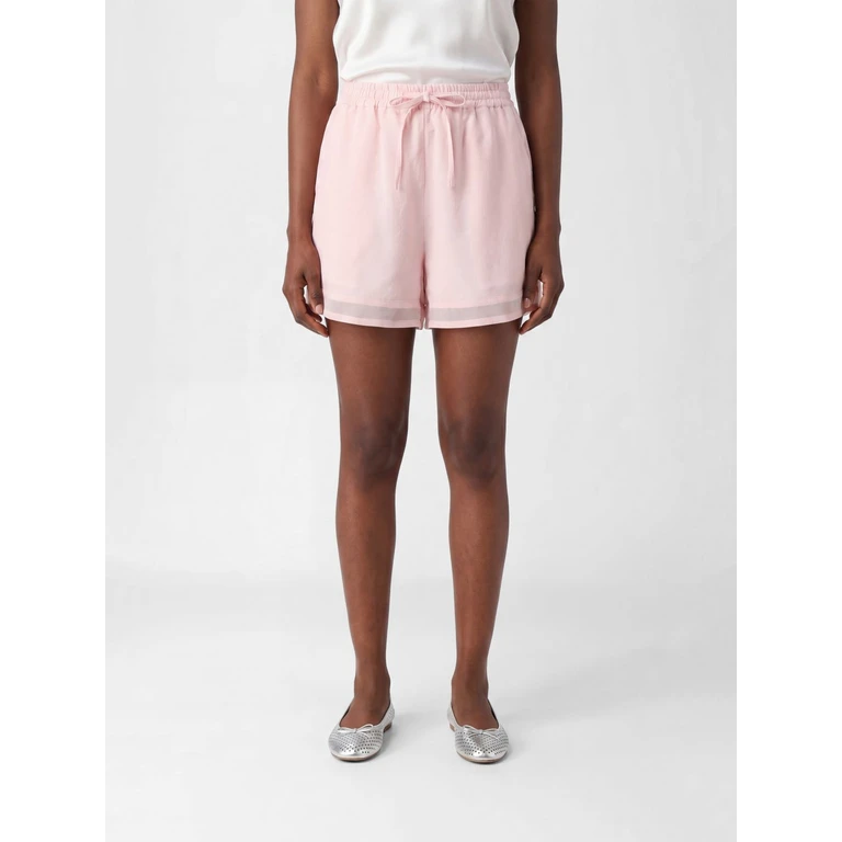 Linen Shorts with Elasticated Drawstring Waist (TABAL00717)