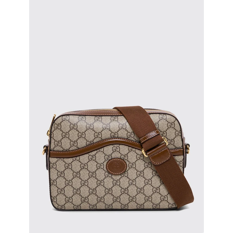 Interlocking G Crossbody Bag in GG Supreme Fabric with Leather Details (67589192THG8563)
