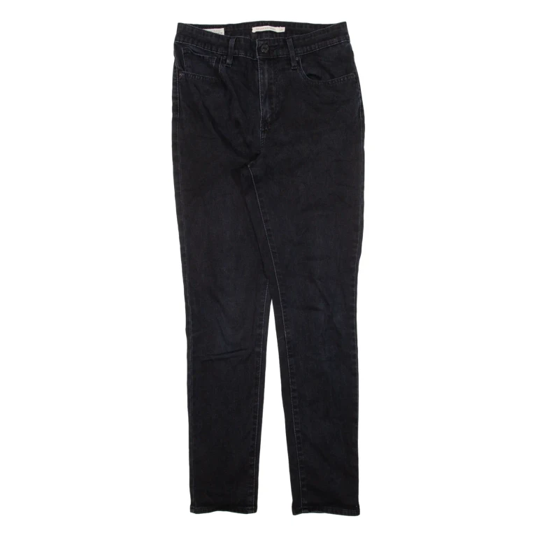 LEVI'S 721 BIG E High Rise Womens Jeans Black Slim Skinny W27 L28