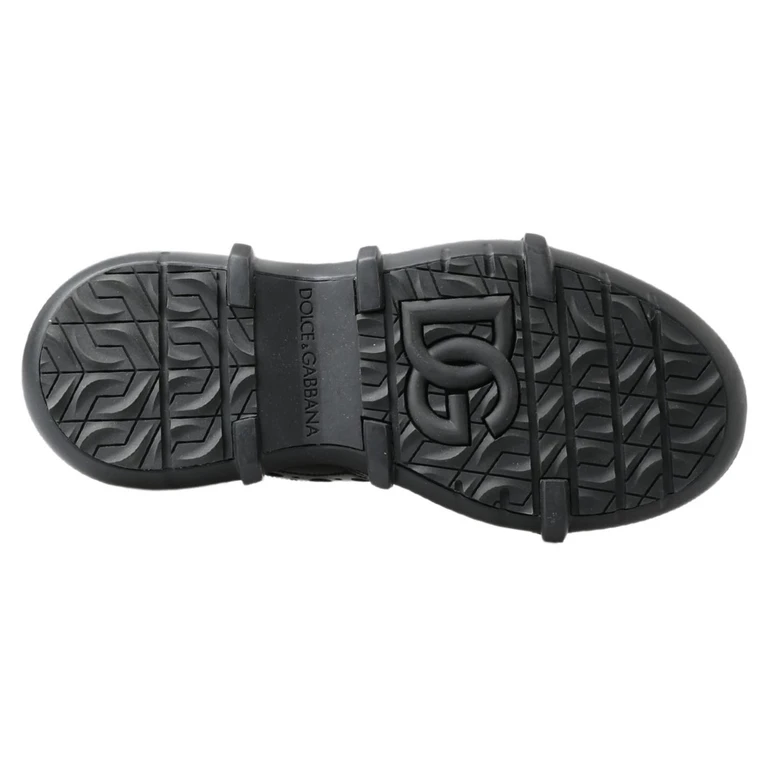 Dolce & Gabbana Black Leather Ankle Casual Boots - Men