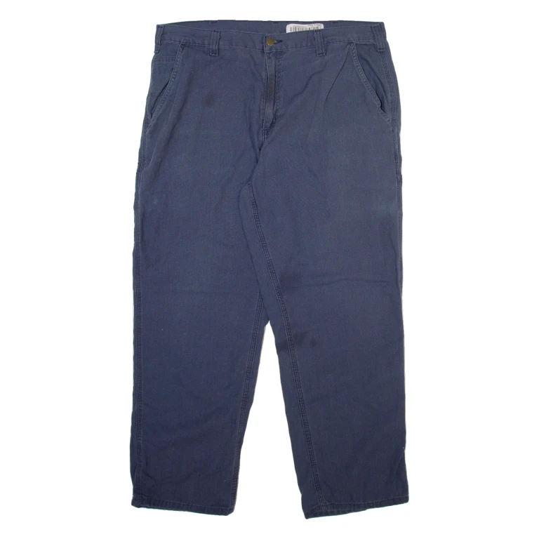 CARHARTT Mens Trousers Blue Relaxed Straight W38 L30
