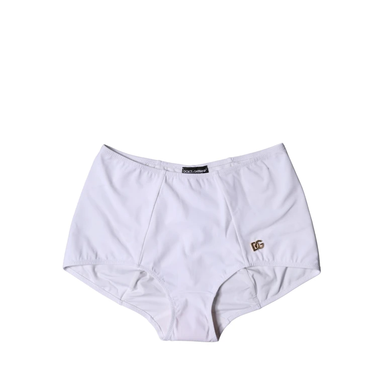 Dolce & Gabbana White Logo Girdle High Waist Panty Underwear Nylon Elastane Clothing - Women