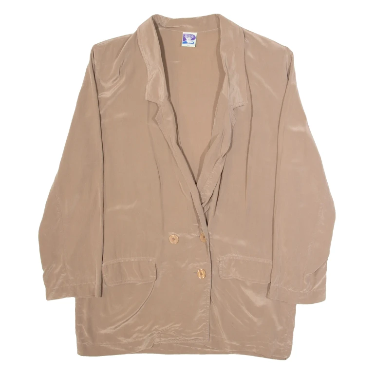 Womens Blouse Brown V-Neck Long Sleeve L