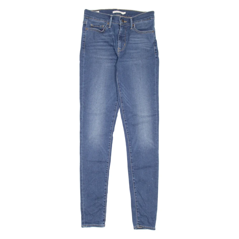 LEVI'S 310 Shaping BIG E Womens Jeans Blue Slim Skinny Stone Wash W27 L32