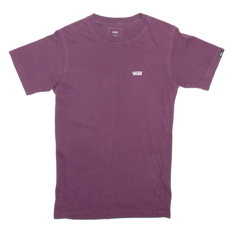 VANS Mens T-Shirt Maroon XS