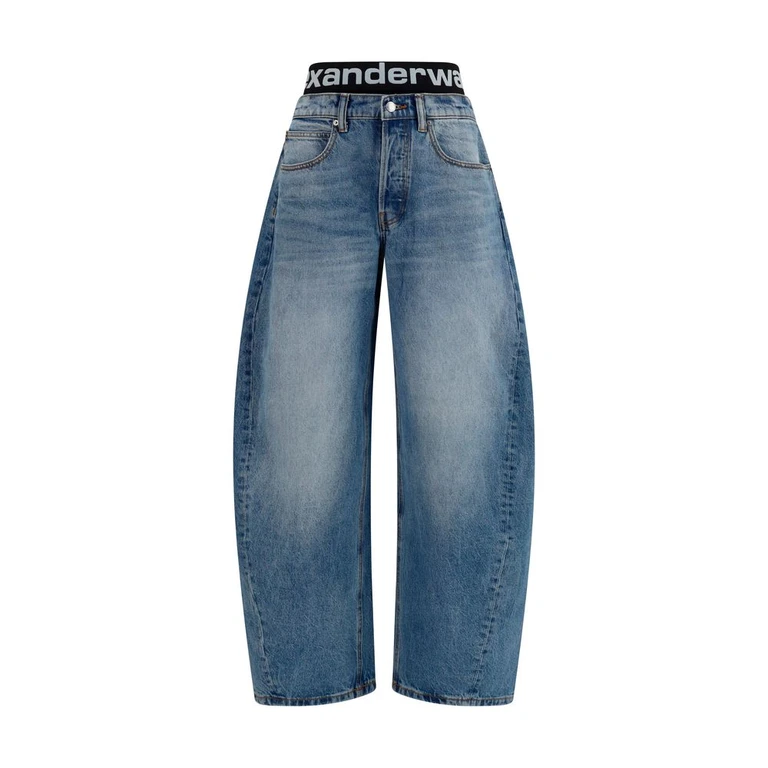 Blue Cotton Relaxed Fit Jeans Clothing - Women