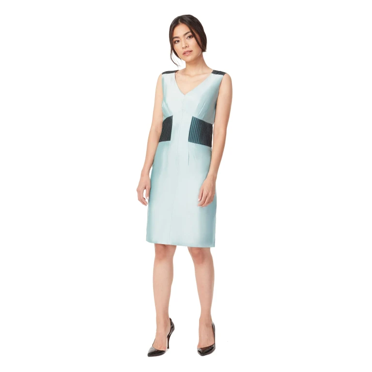 SCEPTRE | Pin-Tuck Waist Silk Dress
