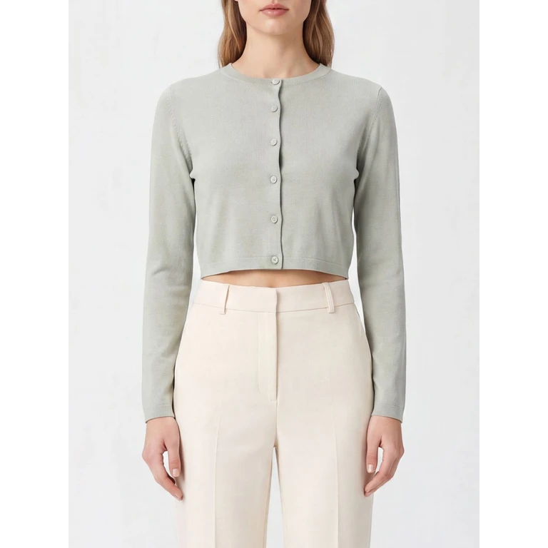 Silk and Cashmere Crew Neck Cardigan (2611341019600002)