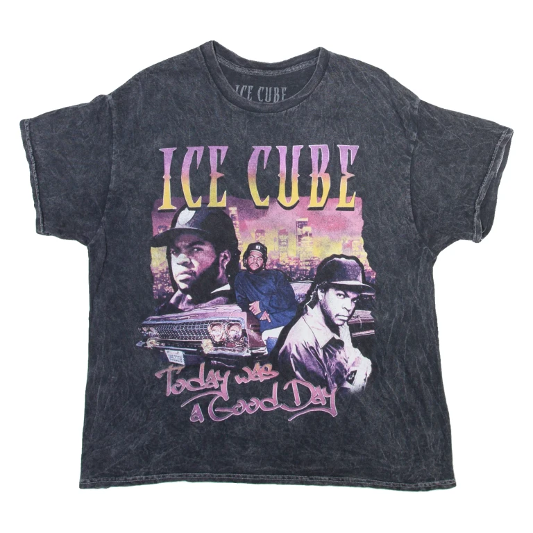 ICE CUBE Mens Band T-Shirt Grey L
