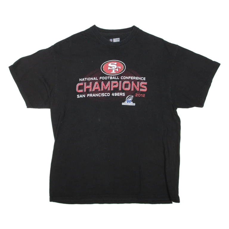 NFL San Francisco 49ers Champions Mens T-Shirt Black USA XL