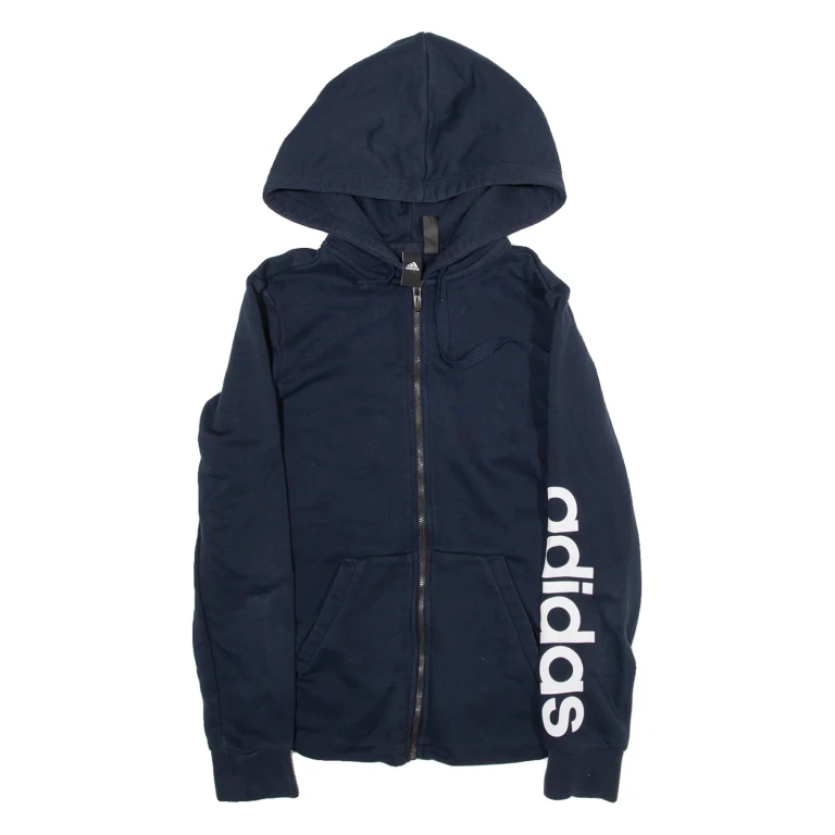 ADIDAS Mens Blue Hoodie S