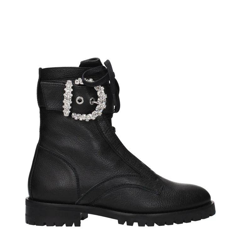 Jimmy Choo Black Leather Ankle Boots - Women