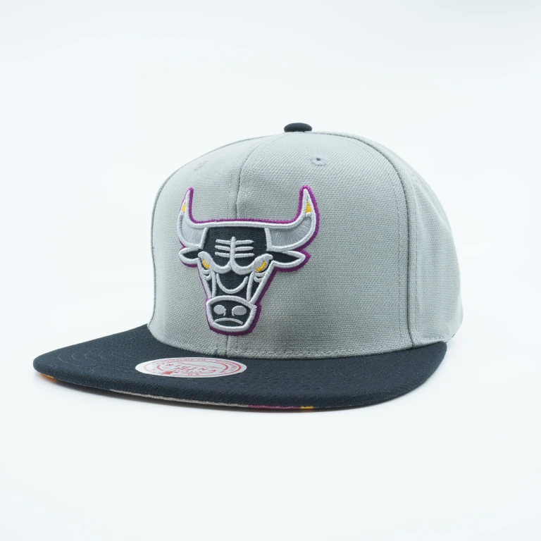 Men's NBA Chicago Bulls B6 Grey Snapback Snapback Caps