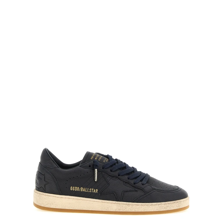 Golden Goose Blue Cowhide Low Top Sneakers - Men