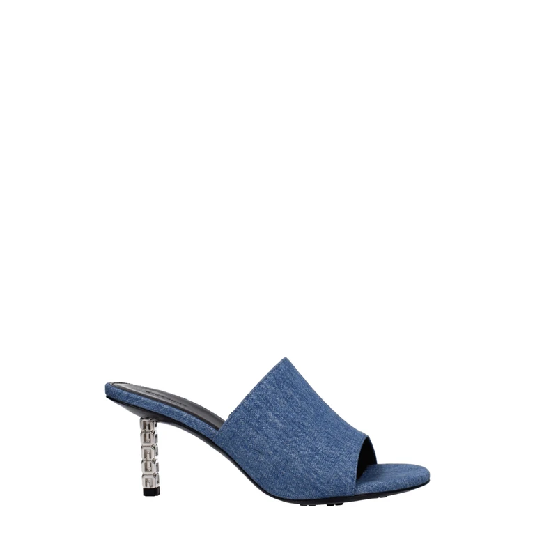 Givenchy Blue Fabric Platform Sandals - Women